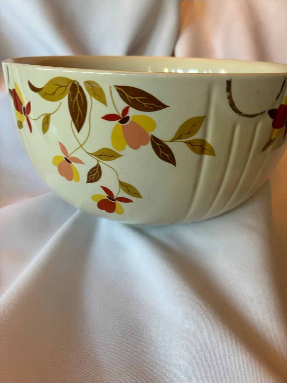 Vintage Hall Autumn Leaf Ceramic Mixing Bowl